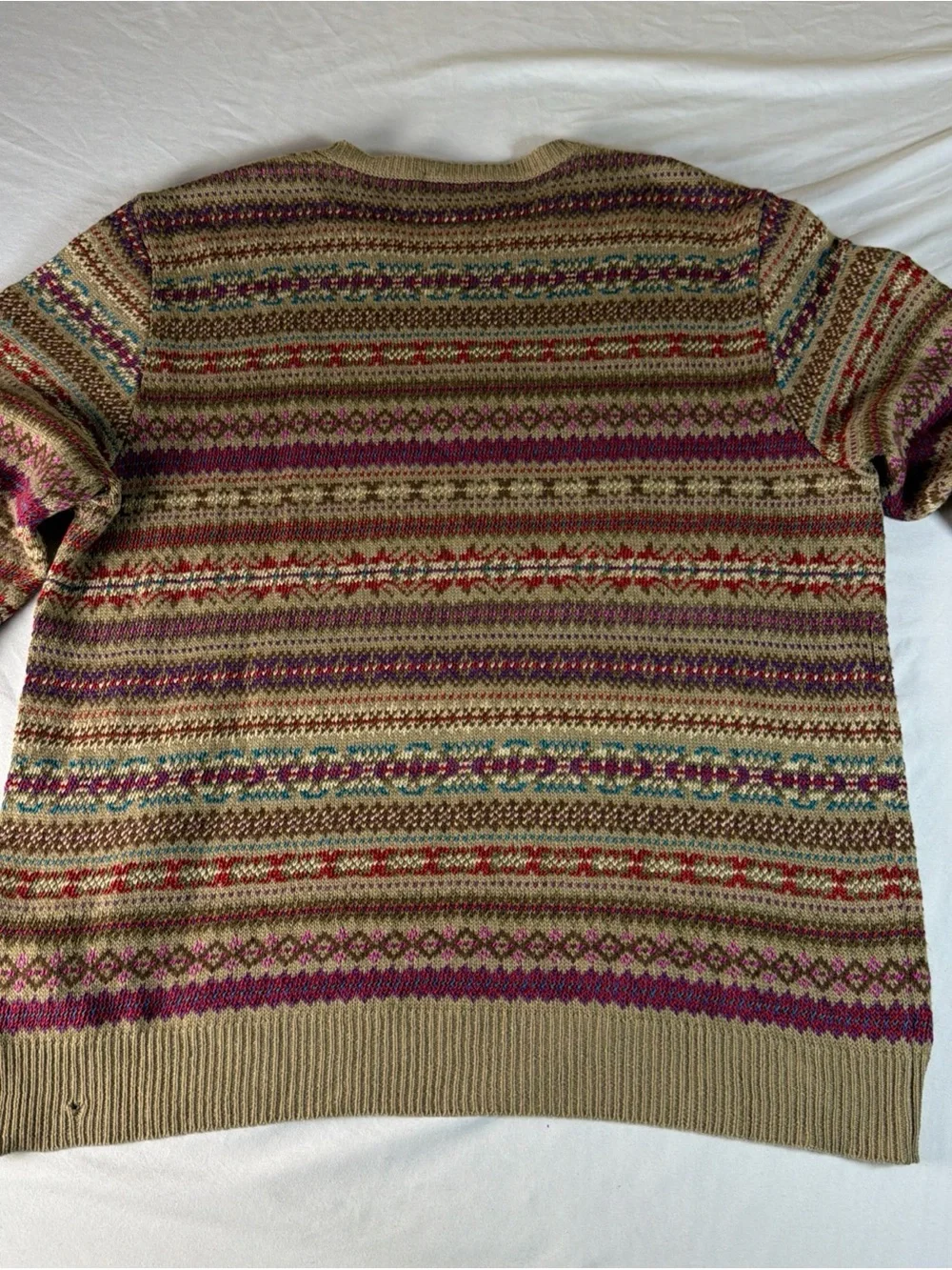 RALPH LAUREN Purple Label Womens Size XL Purple Cable Knit Linen Silk Sweater